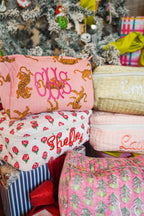 Quilted Block-Print Makeup Bag