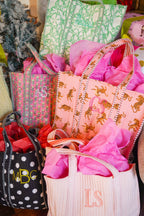 Quilted Block-Print Tote Bag