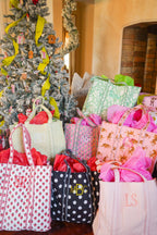Quilted Block-Print Tote Bag