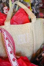 Quilted Block-Print Tote Bag