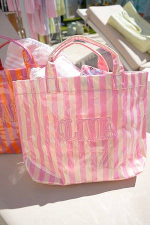 Pink & Butter Yellow Stripe