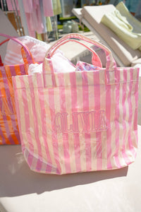 Pink & Butter Yellow Stripe