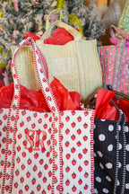 Quilted Block-Print Tote Bag