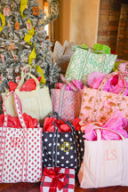 Quilted Block-Print Tote Bag