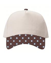 Brown & Blue Polka dot