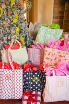 Quilted Block-Print Tote Bag