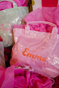 Pink & Peach Polka Dot
