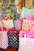 Quilted Block-Print Tote Bag