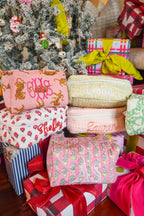 Quilted Block-Print Makeup Bag
