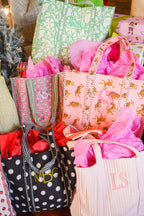 Quilted Block-Print Tote Bag