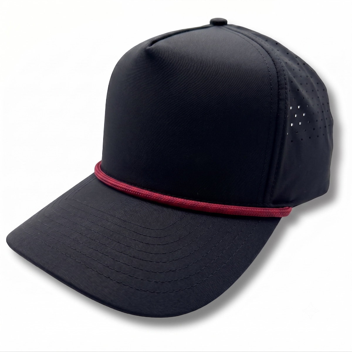 Premium Athletic 5 Panel Rope Hat | Performance Fabric Hat