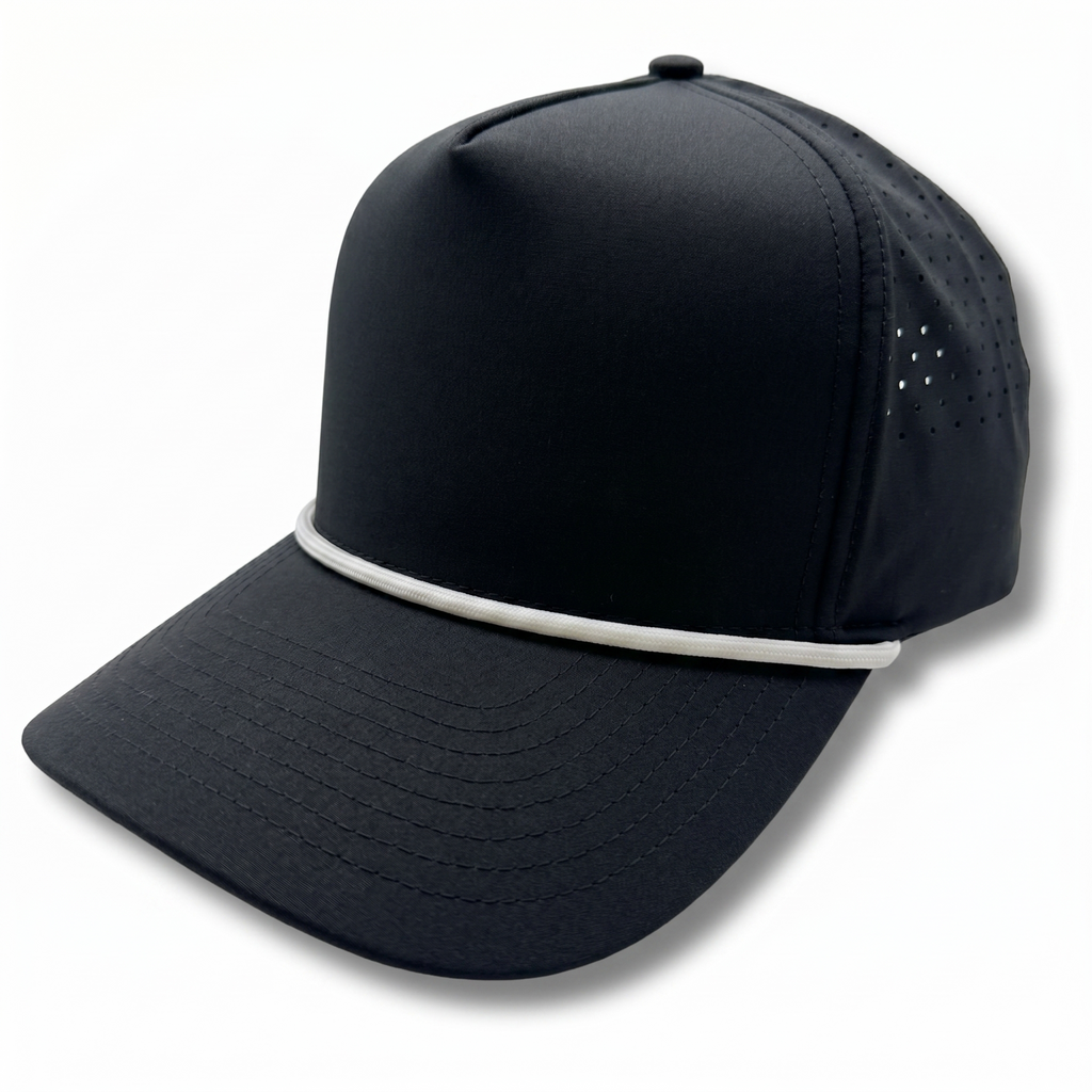 Premium Athletic 5 Panel Rope Hat | Performance Fabric Hat