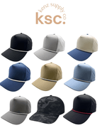 Premium Athletic 5 Panel Rope Hat | Performance Fabric Hat