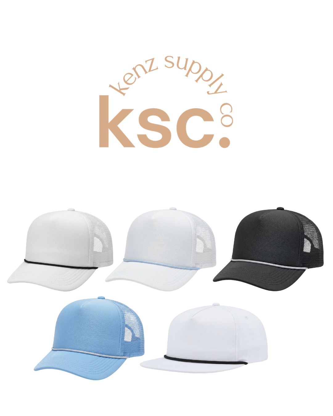 Classic Foam & Mesh Trucker Hat With Rope – Kenz Supply Co