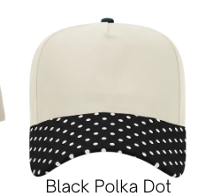 Canvas Hat - Specialty Bill Prints Polka Dots & Stripes