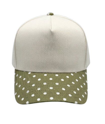 Canvas Hat - Specialty Bill Prints Polka Dots & Stripes | Vintage Trucker Cap