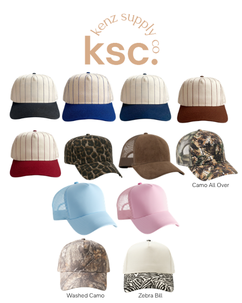 Cotton Canvas Hat - Specialty Prints | Classic Trucker Cap for Embroidery