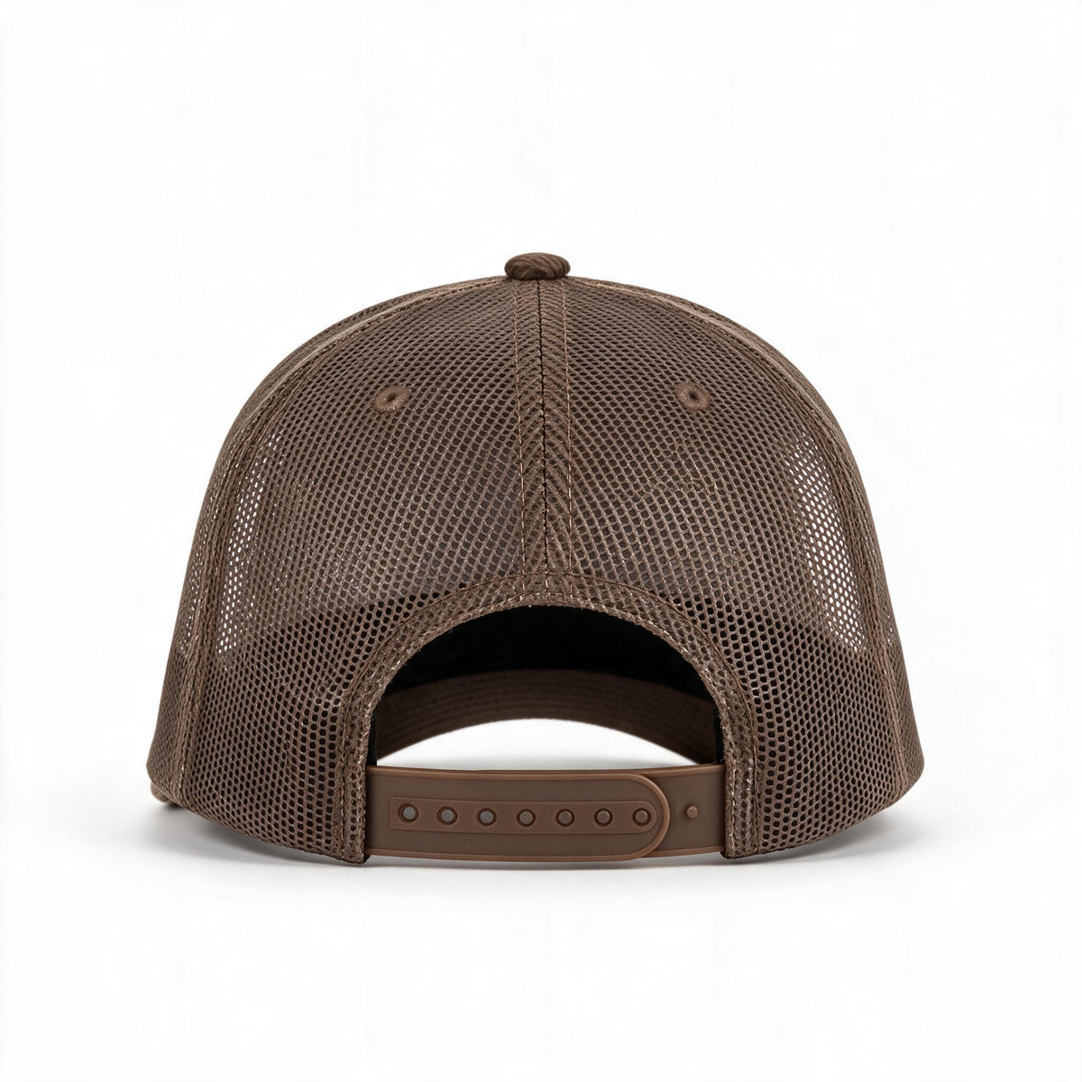 Cotton Canvas Hat specialty print, Brown Corduroy, back view, brown mesh rear panels and brown snapback strap